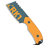 Image of CRKT Razel Compact Fixed Blade Knife Yellow G-10 3 Blue Ceramic Top Serr D2 D40EF61A