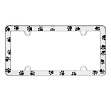 Image of Cruiser Accessories 23033 Paws License Plate Frame Chrome
