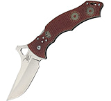 Image of CSSD/SC Bram Frank Design LLC Bowie Magnum Red Check Folding Knife