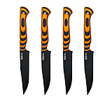 Image of Montana Knife Company MKC STEAK KNIVES SET OF 4 - PVD - ORANGE/BLACK 915BC0FB