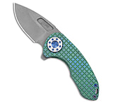 Image of Curtiss Knives Curtiss Custom F3 Compact Frame Lock Knife Frag Milled Ti/Green 2.5 SW 796DBF8E