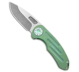 Image of Curtiss Knives Curtiss Custom Knives F3 Medium Frame Lock Knife Ti/Green 3.25 Two Tone 587EB16A