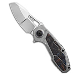 Image of Custom Knife Factory Peace Duke 2.0 Frame Lock Knife Crystal Ti/CF3 Stonewash 5B1B37CB