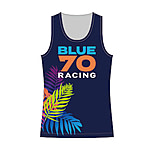 Image of BlueSeventy 2024 Racing Team Tropical Singlet Arm Sleeves Tee - Men's