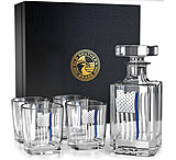 Image of Old Southern Brass Thin Blue Line Police American Flag Premium Gift Box