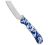 Image of Daggerr Knives Behemoth Slim Crossbar Lock Blue/White 4.00 Satin 0841840E