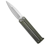 Image of Daggerr Knives Monarch Butterfly Knife Olive Titanium 3.5 Satin B5C3C3A5