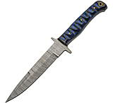 Image of Damascus 10.5 Pig Sticker Ws 6.00 in Damascus Steel Fixed Blade Knife