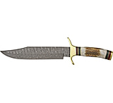 Image of Damascus 14.75&quot; Fixed Blade Bowie Knife