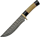 Image of Damascus Camel Bone and Horn Hunter Knife