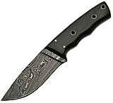 Image of Damascus Horn Handle Hunter Knife
