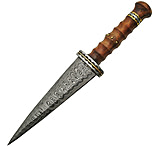 Image of Damascus Dirk Rosewood Handle Fixed Blade Knife