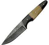 Image of Damascus Buffalo/Camel 4.50 in Damascus Steel Fixed Blade Knife