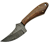 Image of Damascus Fixed Blade Skinner Wood Fixed Blade Knife