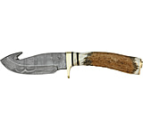 Image of Damascus 9.5&quot; Guthook Skinner Knife w/ Fixed Blade