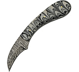 Image of Damascus Hook Hunter Black Marble Knife