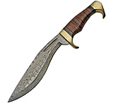 Image of Damascus Kukri Stacked Leather Knife