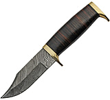 Image of Damascus Leather Hunter Knife