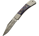 Image of Damascus Opal Lockback 3.50 in Damascus Steel Folding Knife