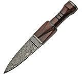 Image of Damascus Sgian Dubh Wood Sheath Fixed Blade Knife
