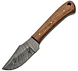 Image of Damascus Short Skinner Walnut Fixed Blade Knife