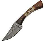 Image of Damascus Skinner Stag Bone Knife