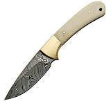 Image of Damascus Small Skinner Bone Handle Fixed Blade Knife