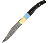 Image of Damascus Turquoise And Horn Folder Folding Knife