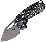 Image of Damned Designs Anzu Linerlock Damascus DMN016BKWT 2.00 in Stainless Steel Folding Knife