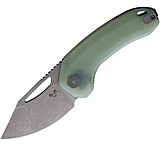 Image of Damned Designs Anzu XL Linerlock Jade 3.00 in Stainless Steel Folding Knife
