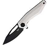 Image of Damned Designs Brahma Linerlock White DMN010GWB 3.50 in Stainless Steel Folding Knife