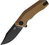 Image of Damned Designs Cerberus Tan G10 3.5in Folding Knife
