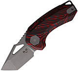 Image of Damned Designs Oni Linerlock Damascus 2.00 in Stainless Steel Folding Knife