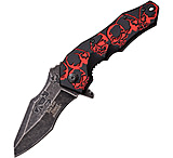 Image of Dark Side Blades Skull Linerlock A/O Red Folding Knife