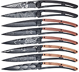 Image of Deejo Display Box 8 Black Tattoo 37g Folding Knife