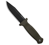 Image of Demko Armiger 4 Clip Point Fixed Blade Knife OD Green Rubber 4 Black 7ADEA6E6