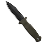 Image of Demko Armiger 4 Spear Point Fixed Blade Knife OD Green Rubber 4 Black 643B65E4