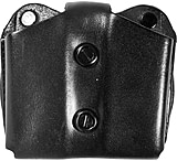 DeSantis Double Magazine Leather Pouch, Long and Short Double Stack 9mm/40cal, Ambidextrous, Plain, Black, A01BJGGZ0