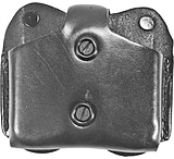 DeSantis Double Magazine Leather Pouch, Long and Short Single Stack 9mm/40cal, Springfield XDS 9mm/.45, Ambidextrous, Plain, Black, A01BJEEZ0