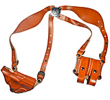 Image of DeSantis Right Hand Tan New York Undercover Shoulder Holster w/ Double Mag Pouch 11DTA21J0 - PARA P10, P12, P13, P14