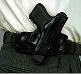 Image of DeSantis Right Hand Black Park Row Belt Slide Holster 034BAB2Z0 - Fits Glock 17, 19, 22, 23, 26, 27