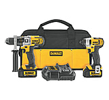 Image of DeWALT 20-Volt Li-Ion Ah Hammer Drill and Impact Driver Combo Kit