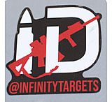 Image of Infinite Defense ID Logo &amp; Red Gun Sticker 9015291E