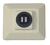 Image of Diamond Group DG61032VP Decor USB Charging Station Almond