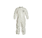 Image of DuPont Tychem SL White Coveralls with Laydown Collar and Elastic Wrists w/ Ankles, Case of 6