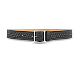 Image of DutyMan 1-3/4inch Basketweave Leather Garrison Belt With Solid Brass Center Bar Nickel Buckle DTY-1621-32-9061