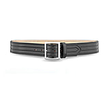 Image of DutyMan 1-3/4inch Hi-gloss Leather 4 Row Stitch Garrison Belt With Nickel Buckle DTY-4631-38-9031
