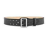 Image of DutyMan 2-1/4inch Basketweave Leather Sam Brown 2 Row Stitch Duty Belt With Nickel Buckle DTY-1021-42-9001