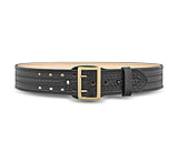 Image of DutyMan 2-1/4inch Basketweave Leather Sam Brown 4 Row Stitch Duty Belt With Gold Buckle
