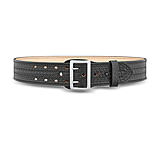 Image of DutyMan 2-1/4inch Basketweave Leather Sam Brown 4 Row Stitch Duty Belt With Solid Brass Nickel Buckle DTY-4021-46-9071